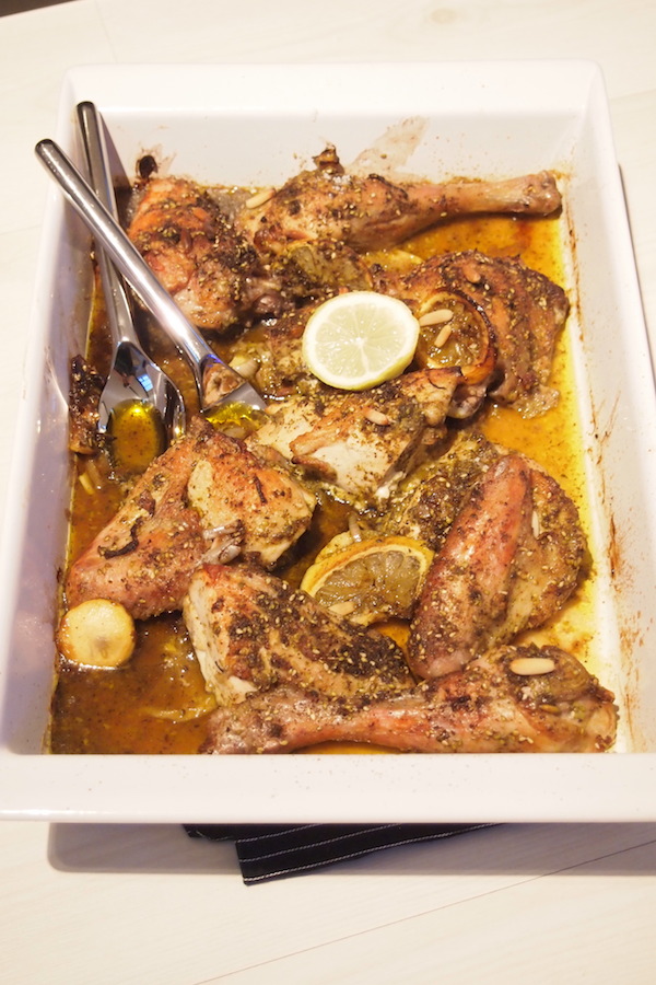 Roast chicken with lemon and Zaatar 