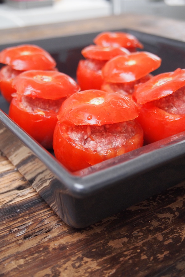 Tomates farcie au bœuf à l’italienne